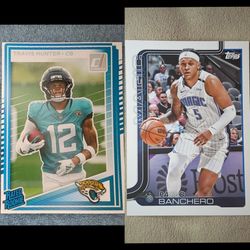 2 Travis Hunter/Paolo Banchero Oversized Jumbo Cards (Read Description For Details)
