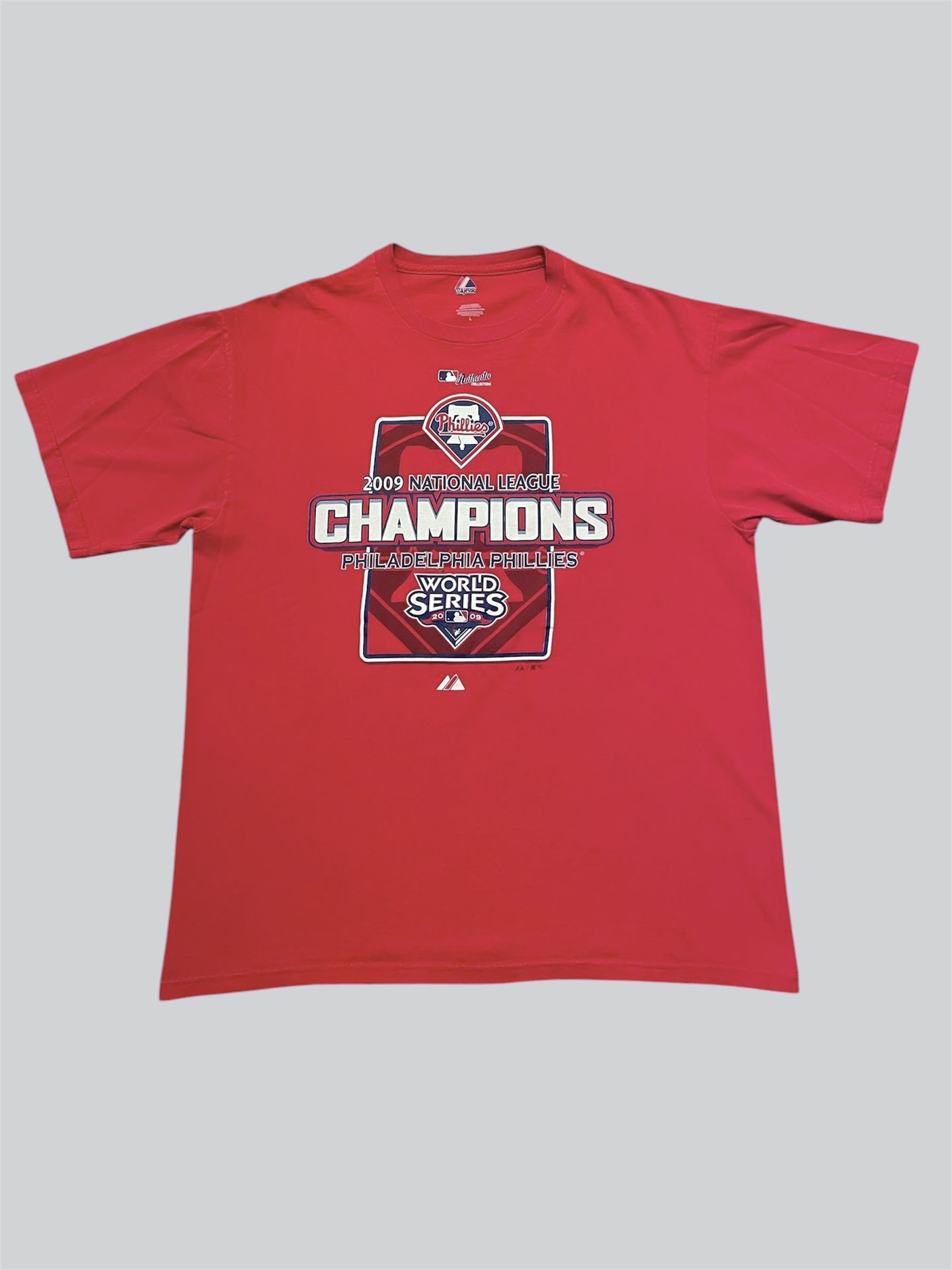Philadelphia Phillies 2009 NL Champions vintage baseball majestic t shirt Size Large