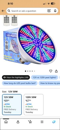 Pool light multicolor