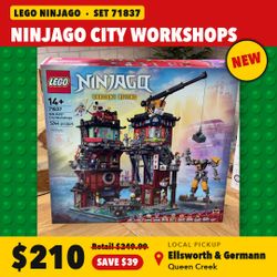 LEGO NINJAGO City Workshops 71837 New Sealed