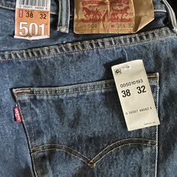 New Levi 501 Jeans Size 38 32