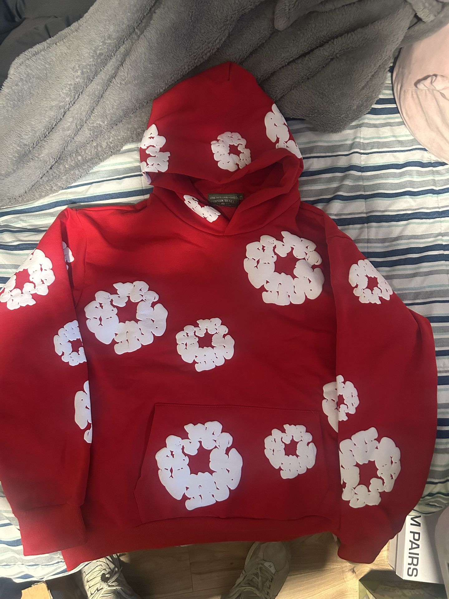Red Denim Tear Hoodie
