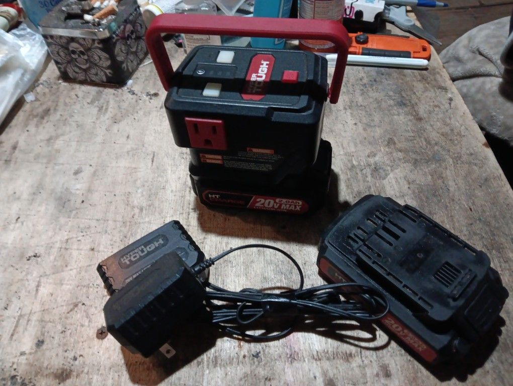 20v Max2.0ah Lithium-ion.
Hyper tough Power inverter