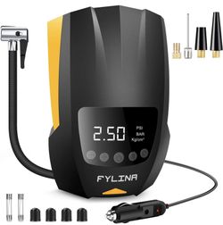 New Auto Air Compressor Tire Inflator, 12V DC Portable Air Compressor Pump, Auto Shot Off, Digital Air Pump with Led Light, Tire Pump for Car Bicycle