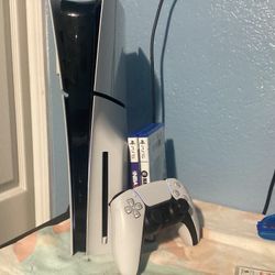 PS5 Slim 2 GAMES + CONTROLLER + ALL CABLES