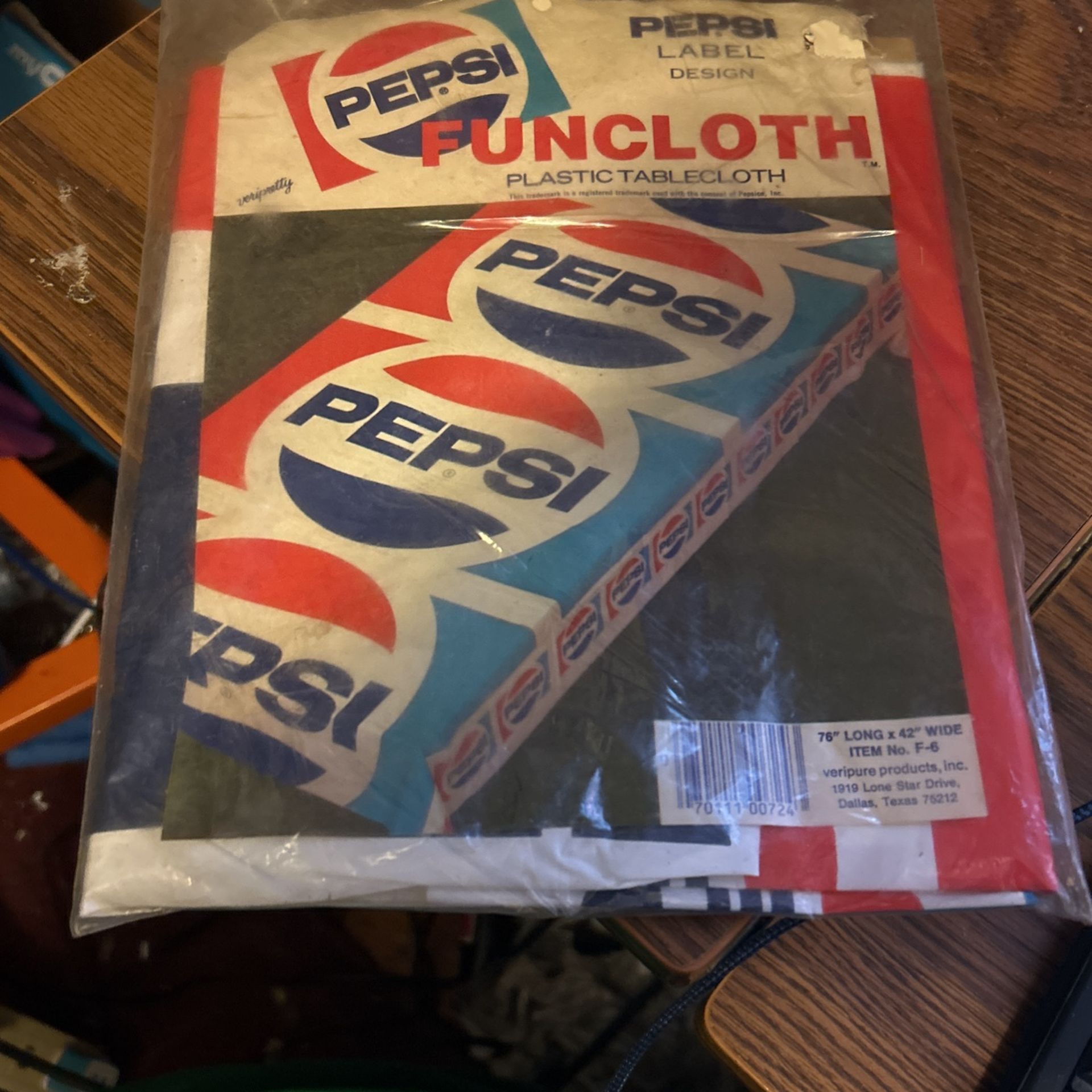 Brand New Pepsi Plastic Tablecloth