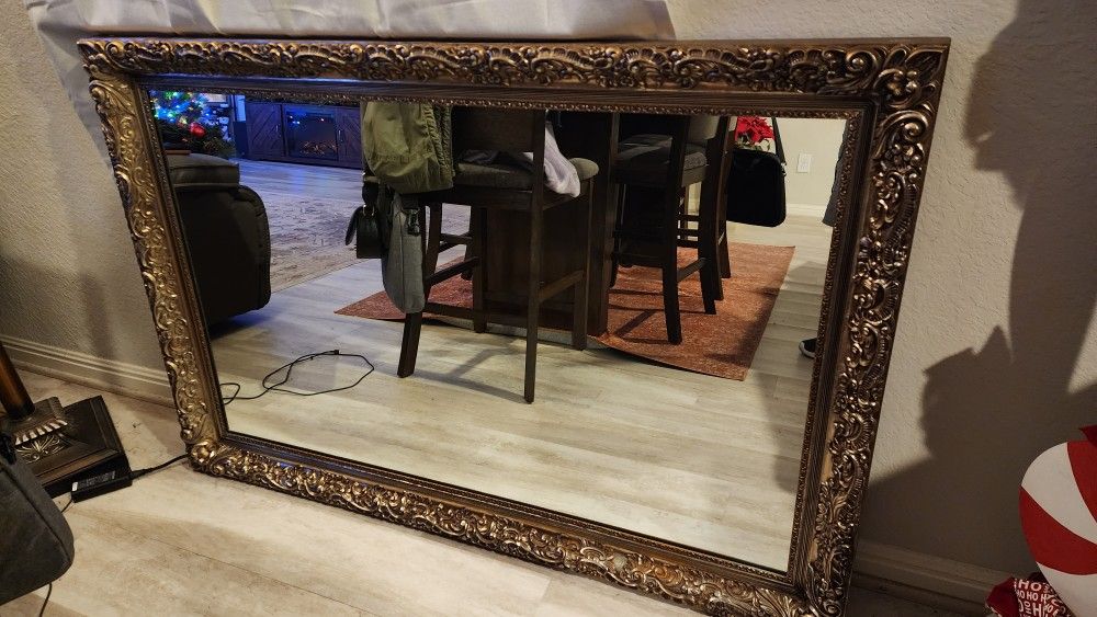 Large Ornate Wall Mirror — High Quality $150 Obo
