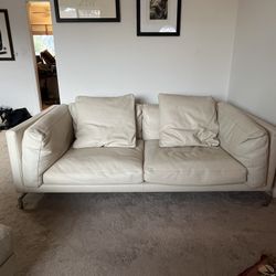Design Within Reach Mid Century Modern Cream Sofa