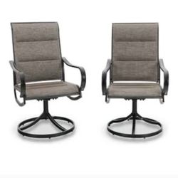 Outdoor Swivel Patio Dining Chairs Set of 2