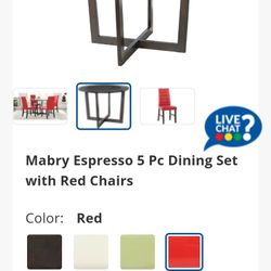 5 Pc Dining Table Set