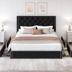 ❤️🔥ON SALE Queen Size Upholstered Bed Frame with Storage