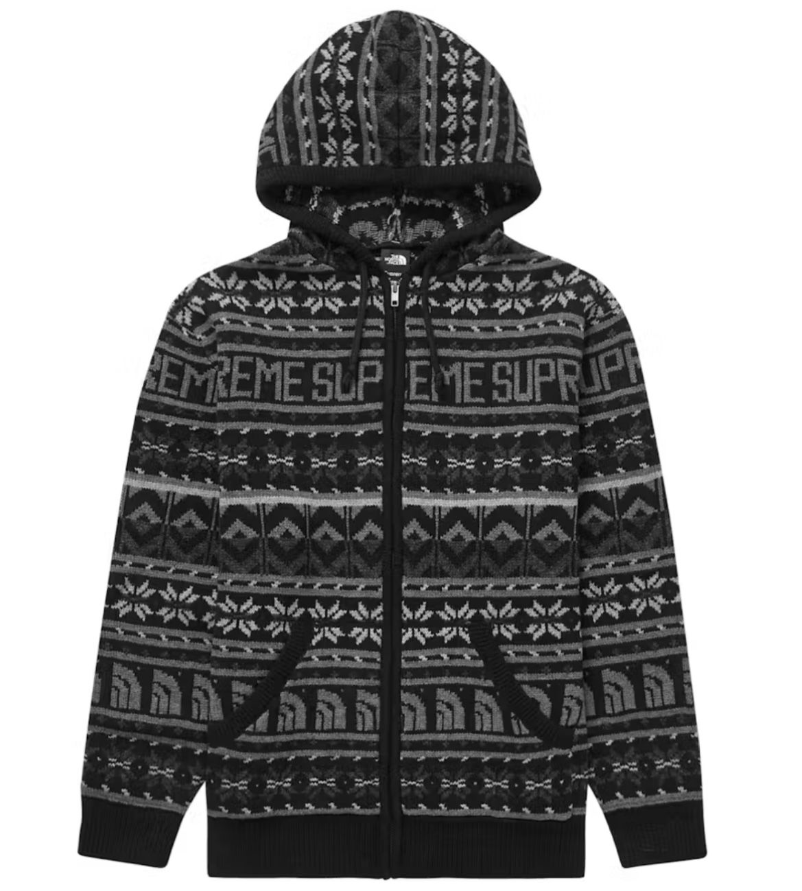 SUPREME NORTH FACE ZIP UP SWEATER