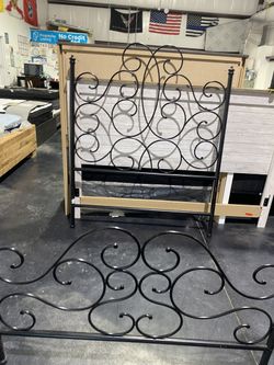 Solid Queen Size Heavy Iron Bed Frame