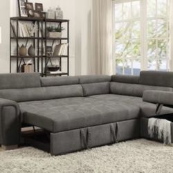 Adjustable Sectional Sofa Sleeper W/ Storage 