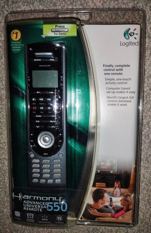 Logitech Harmony 550 Advanced Universal Remote Control 15 Devices - New & Sealed