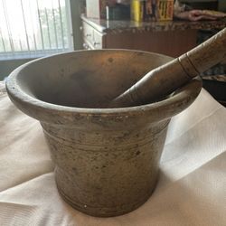Brass mortar and pestle