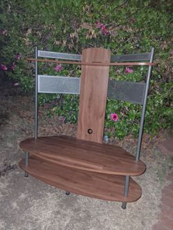 Wood and Metal TV Stand Entertainment Center