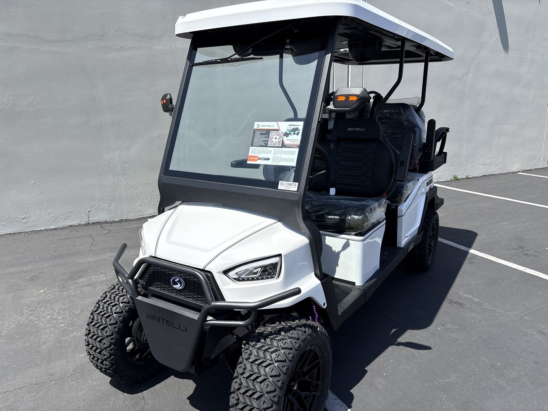 2025 GEN 2 Bintelli Nexus 6-Passenger Lifted 72-Volt Street Legal LSV Golf Cart
