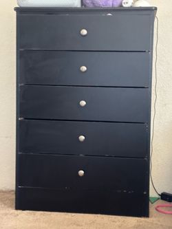 5 drawer in black