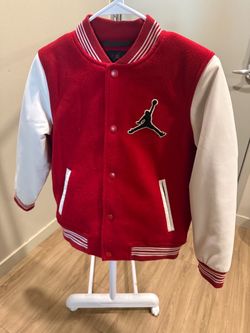 Jordan Kids Varsity Jacket Red White size Large