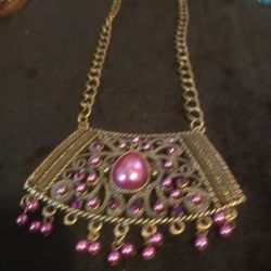 Collar  Piedras Rosas