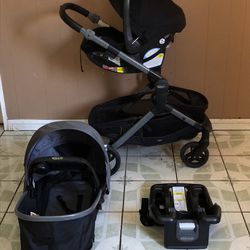 PRACTICALLY NEW GRACO MODES TRIO TRAVEL SYSTEM STROLLER CAR SEAT AND BASSINET 