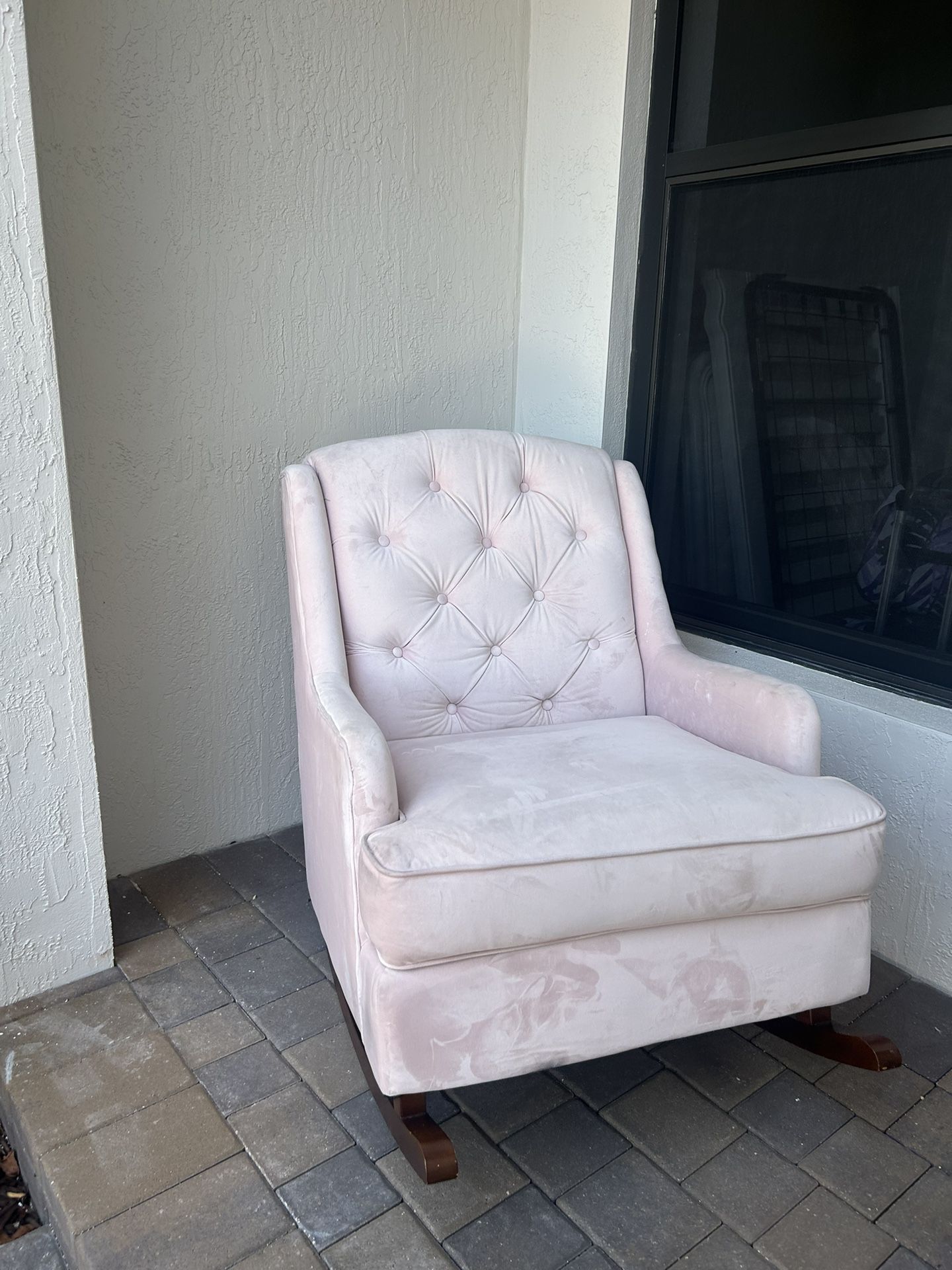 Comfy Pink Rocking Chair