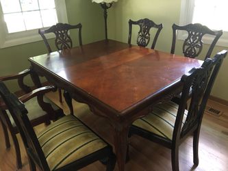Dining Table Sets 6 chairs-Antique Style