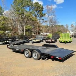 New 7x20 Bama Built Hd Steel Floor Car Hauler Trailer 