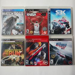 Playstation 3 Games Bundle Ready To Go Racing, Sports, and Action.