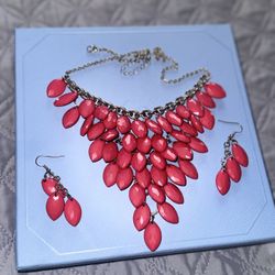 Gorgeous Pink Necklace Set 