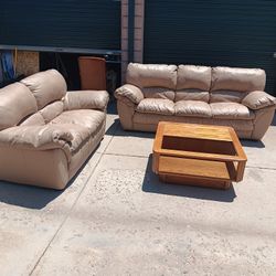 Sofa And Love Seat Set With Coffee Table 