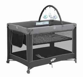 Pamo Babe Portable Playpen Foldable Playard Portable Crib for Baby and Toddlers
