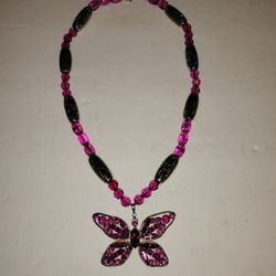 Beautifully Handmade 20 inches Butterfly Necklace - Custom Jewelry 
