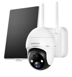 2K Solar Security Cameras Wireless Outdoor, Solar Powered Cameras for Home Security with 360° View, Color Night Vision, 2-Way Talk, AI Motion Alert, S