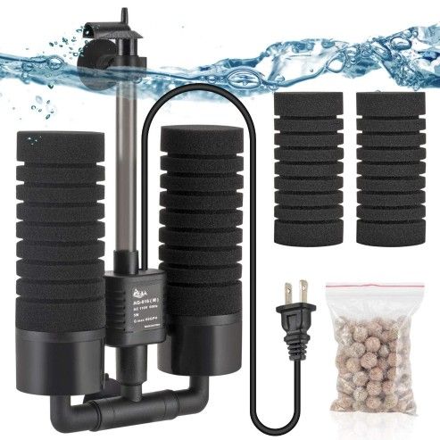 AQQA Aquarium Electric Power Sponge Filter,