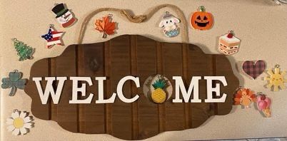 Wooden Welcome Sign 