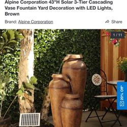 3 Tiered SOLAR waterfountain With LED light 
