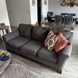 Sofa And Loveseat Set - Brown/Gray Fabric