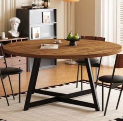 New Farmhouse Round table 59” Round table Walnut