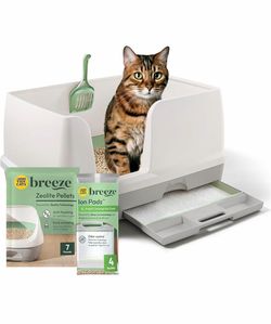 Purina Tidy Cats Litter System, Non-Clumping, Breeze XL All-in-One Odor Control & Easy Clean Multi Cat Box - 18 lb. Box