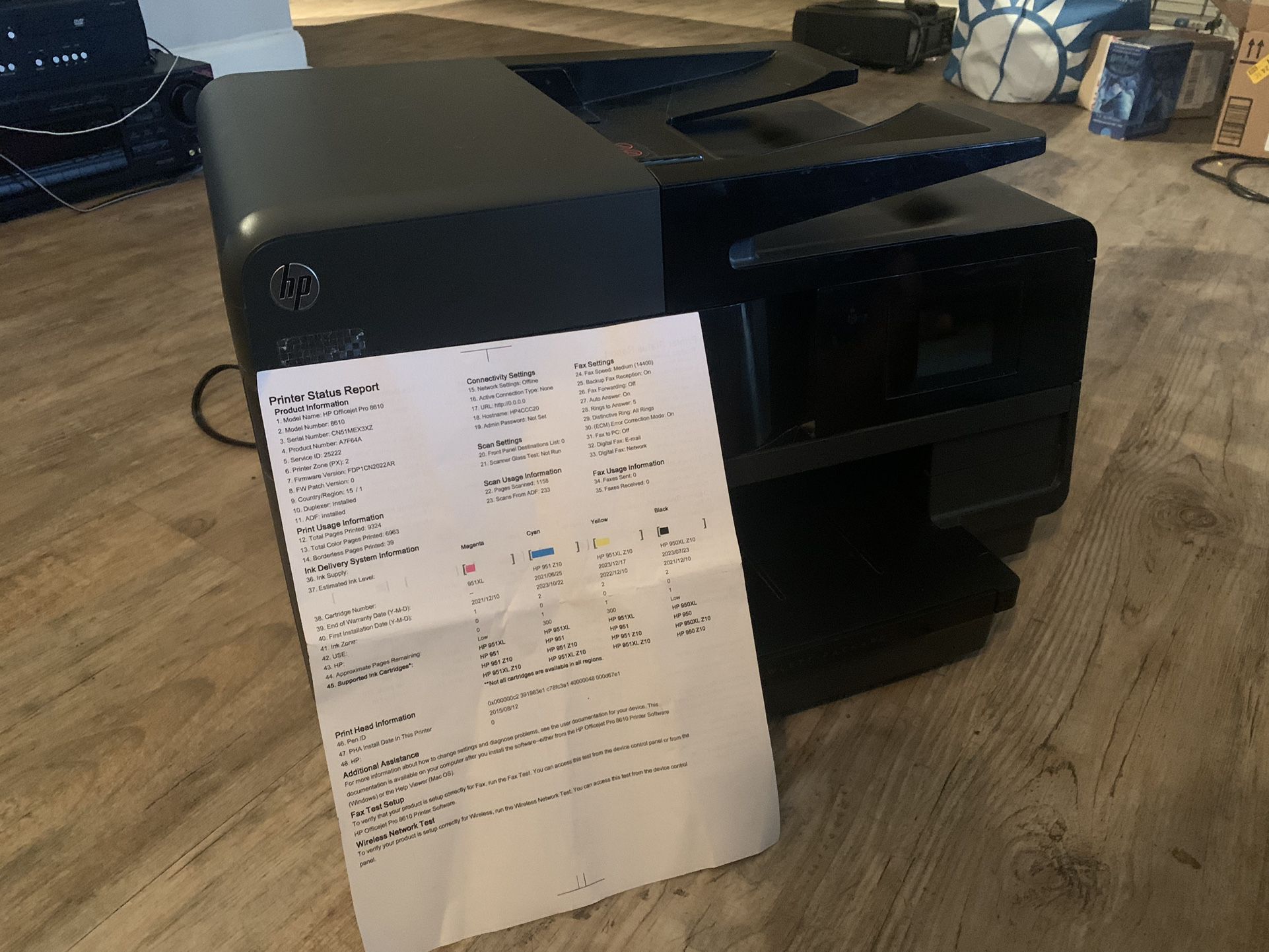HP Officejet Pro 8610 HOME OFFICE all-in-one INKJET Printer WiFi