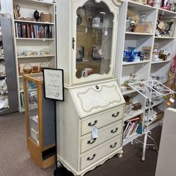 Vintage French Provincial Jasper Cabinet Secretary Desk
