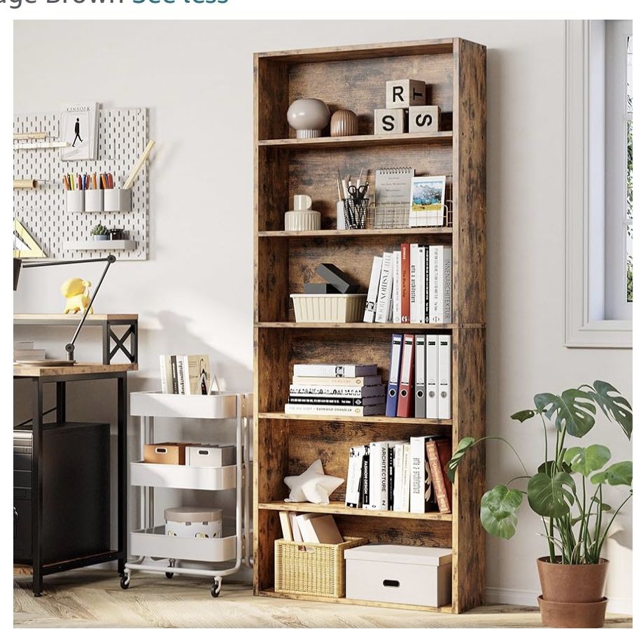 6 Shelf Bookcase, Floor Standing 