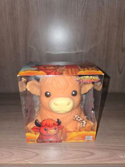 Highland Cow Interactive Toy Figure