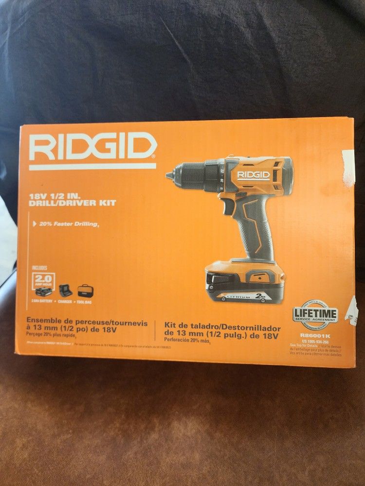 RIDGID 18V Cordless 1/2In. Drill Driver