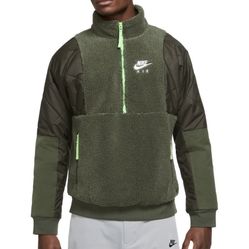 Nike Air 1/2-Zip Sherpa Fleece Insulated Jacket Size Large