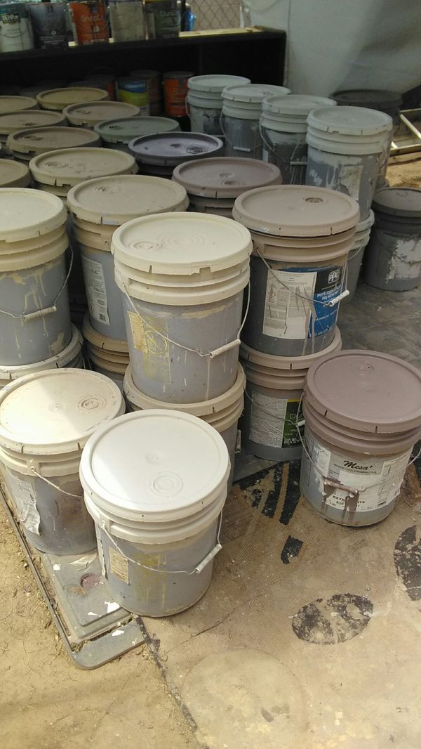 5 gallon buckets of premium colored house paint for Sale
