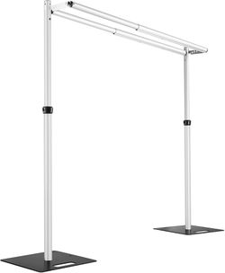 Set of 2, Set of 2, Hecis Heavy Duty Backdrop Stand,12x12ft Double Crossbar Pipe and Drape Stand, arch backdrop stand, Back Drop Stand for Party Event