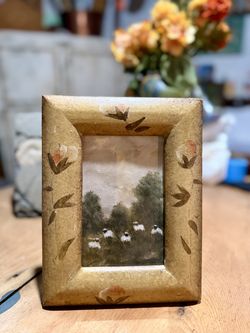 Grazing Sheep Impressionist Painting 4x6